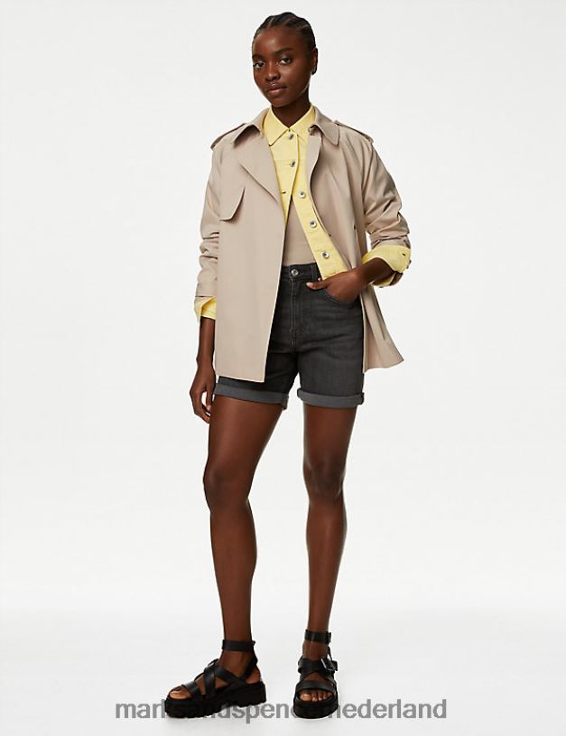 Marks & Spencer vrouwen denim boyfriend-short zwart kleding N8VZP1786