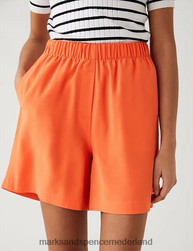 Marks & Spencer vrouwen korte broek met hoge taille mandarijn kleding N8VZP2509