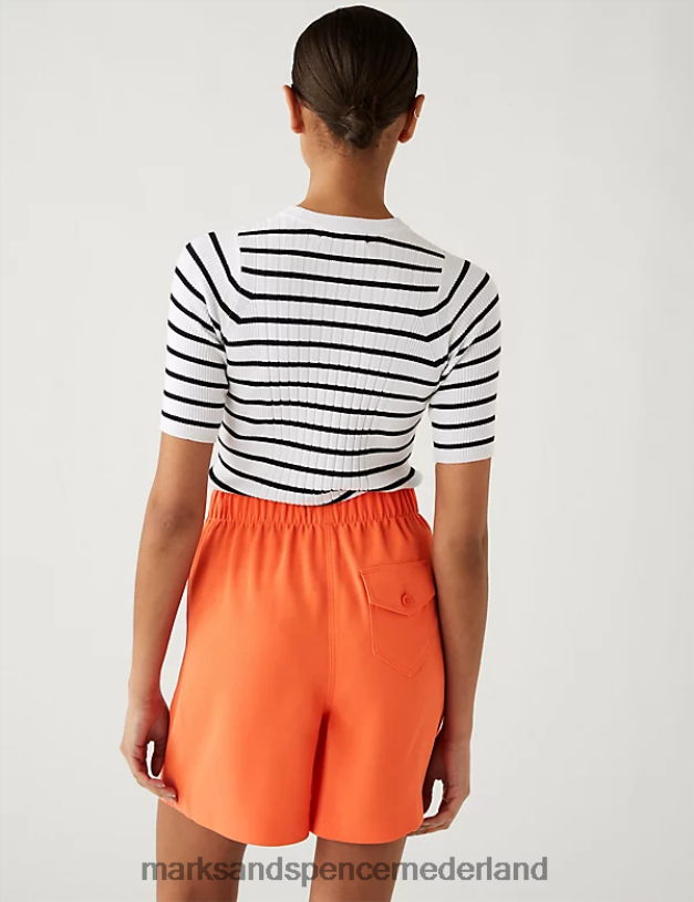 Marks & Spencer vrouwen korte broek met hoge taille mandarijn kleding N8VZP2509