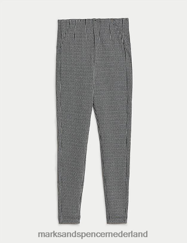 Marks & Spencer vrouwen Magische vormende dogtooth-legging zwarte mix kleding N8VZP813