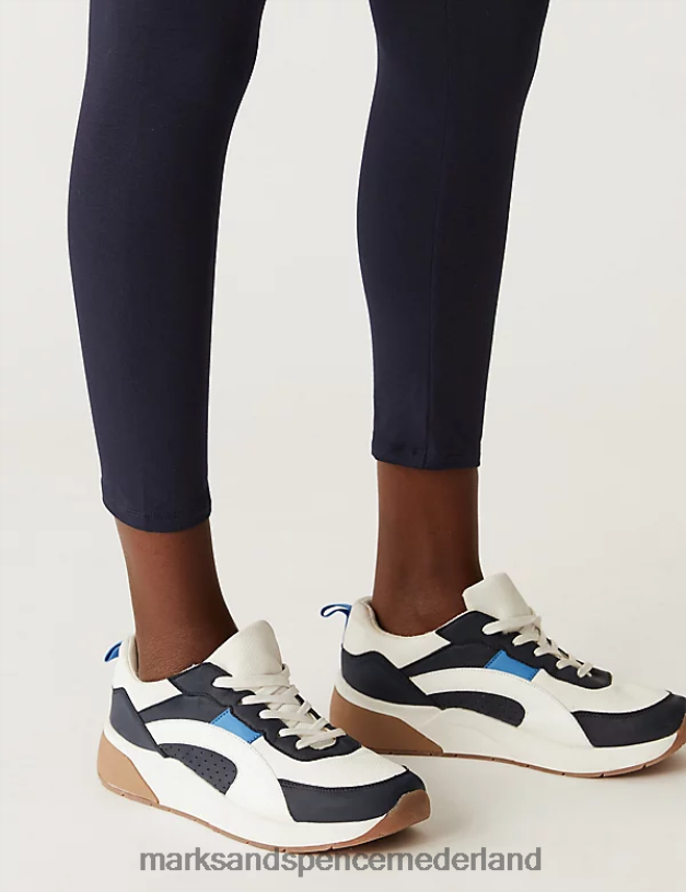 Marks & Spencer vrouwen cropped legging met hoge taille marine kleding N8VZP2996