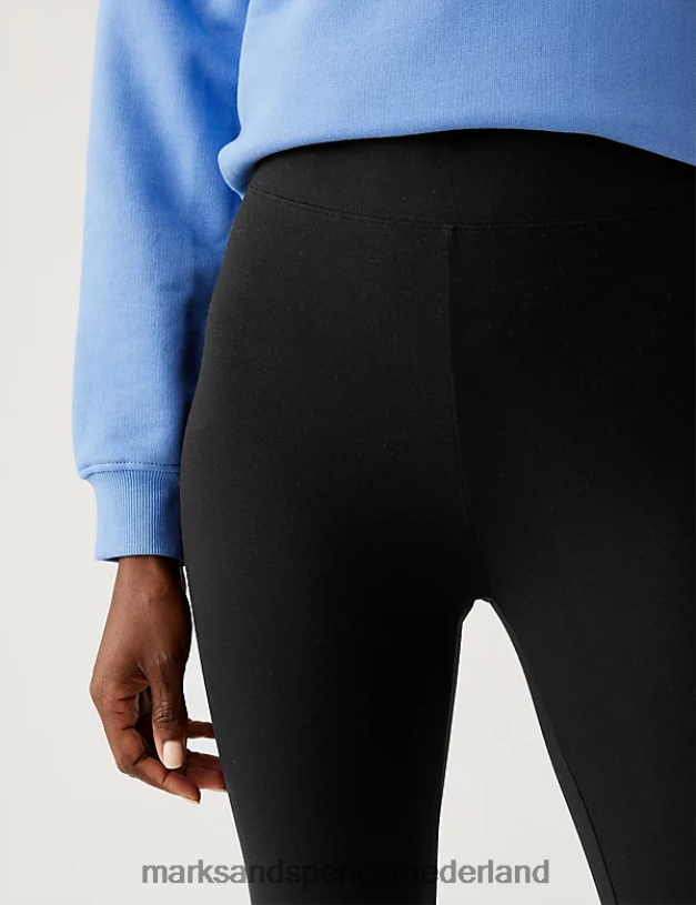 Marks & Spencer vrouwen cropped legging met hoge taille zwart kleding N8VZP2650