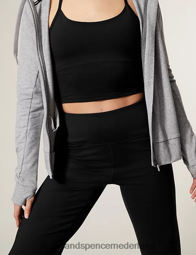 Marks & Spencer vrouwen yoga-joggingbroek met rechte pijpen zwart kleding N8VZP2847