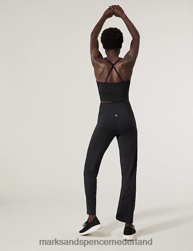 Marks & Spencer vrouwen yoga-joggingbroek met rechte pijpen zwart kleding N8VZP2847