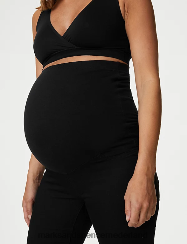 Marks & Spencer vrouwen zwangerschaps-jegging over buikjegging zwart kleding N8VZP2292