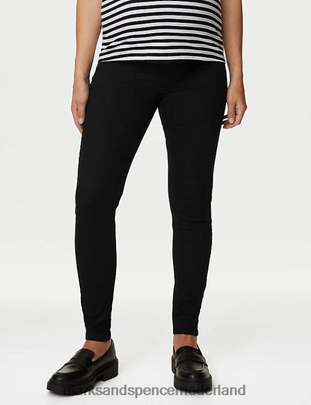 Marks & Spencer vrouwen zwangerschaps-jegging over buikjegging zwart kleding N8VZP2292