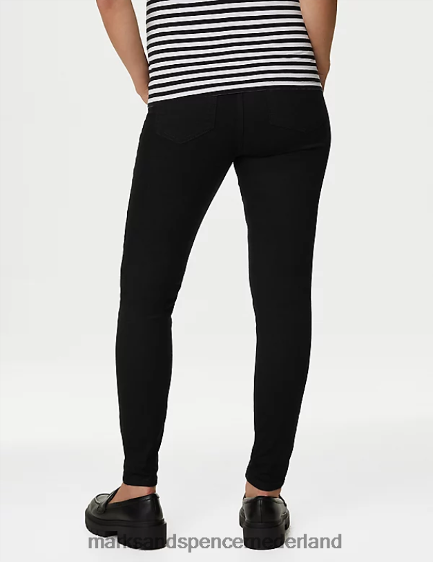 Marks & Spencer vrouwen zwangerschaps-jegging over buikjegging zwart kleding N8VZP2292