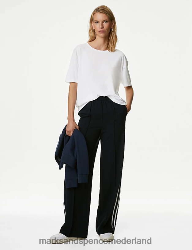 Marks & Spencer vrouwen relaxed t-shirt met korte mouwen wit kleding N8VZP2739