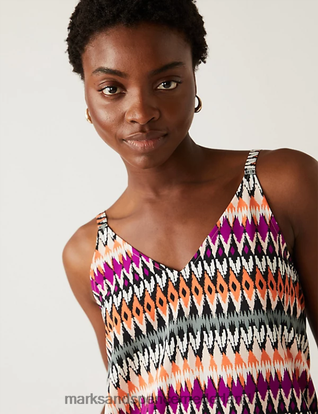 Marks & Spencer vrouwen bedrukte cami-top multi kleding N8VZP2790