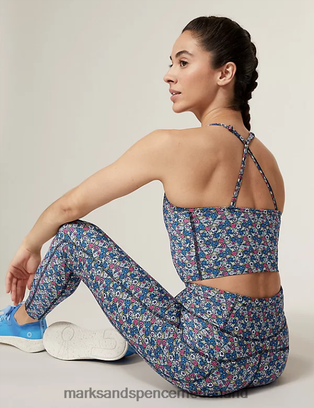 Marks & Spencer vrouwen crop top met gekruiste bandjes en print op de rug multi/helder kleding N8VZP3172