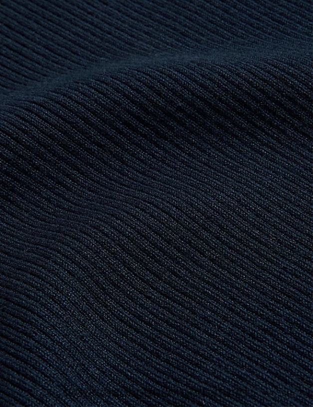 Marks & Spencer vrouwen geribbelde cropped top met ronde hals donker marine kleding N8VZP1245