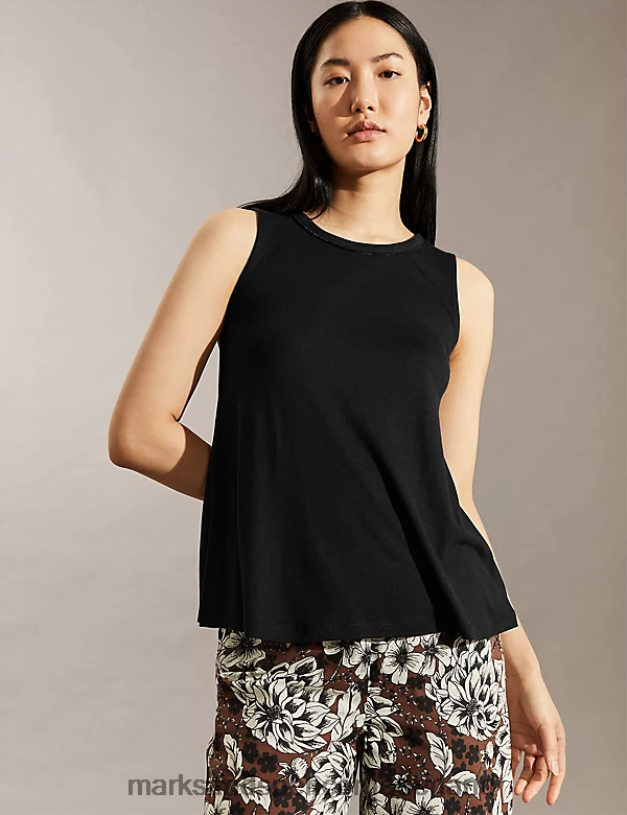 Marks & Spencer vrouwen regular-fit vesttopje zwart kleding N8VZP3357