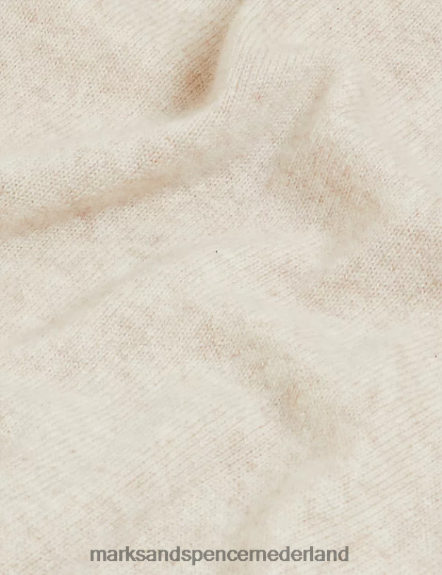 Marks & Spencer vrouwen Trui van puur kasjmier met rolkraag havermout mix kleding N8VZP3425