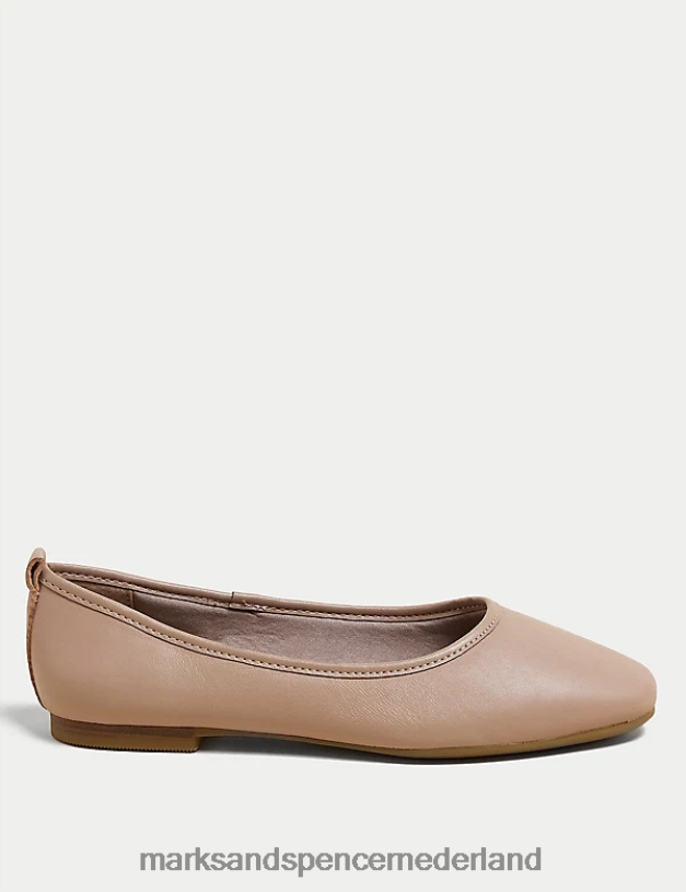 Marks & Spencer vrouwen leren ballerina's opaline schoenen N8VZP913
