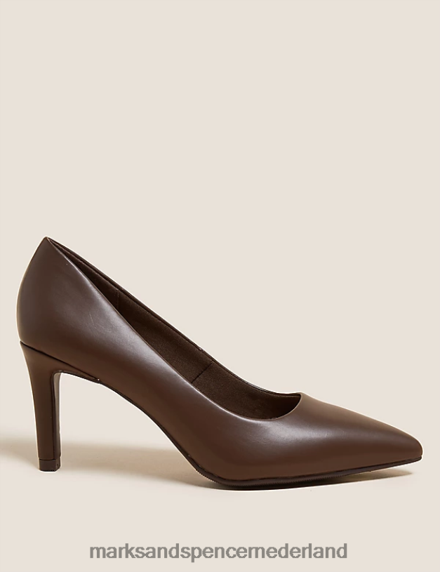 Marks & Spencer vrouwen Puntige pumps met stilettohak rijk kwarts schoenen N8VZP699