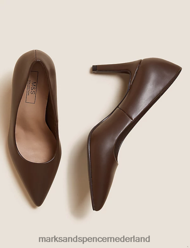 Marks & Spencer vrouwen Puntige pumps met stilettohak rijk kwarts schoenen N8VZP699
