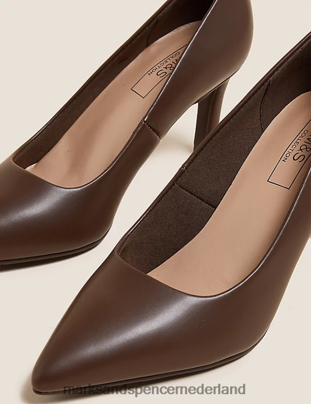 Marks & Spencer vrouwen Puntige pumps met stilettohak rijk kwarts schoenen N8VZP699