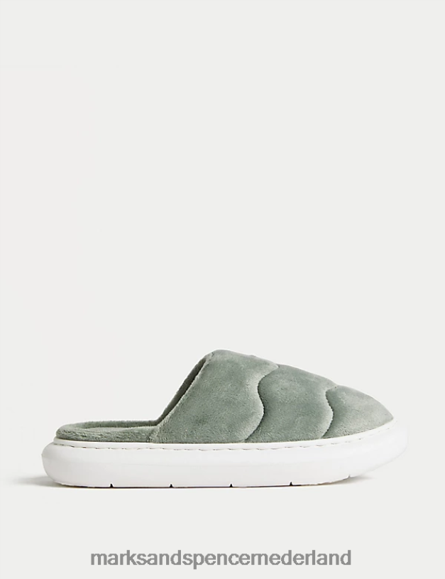 Marks & Spencer vrouwen muiltjes pantoffels groente schoenen N8VZP2738
